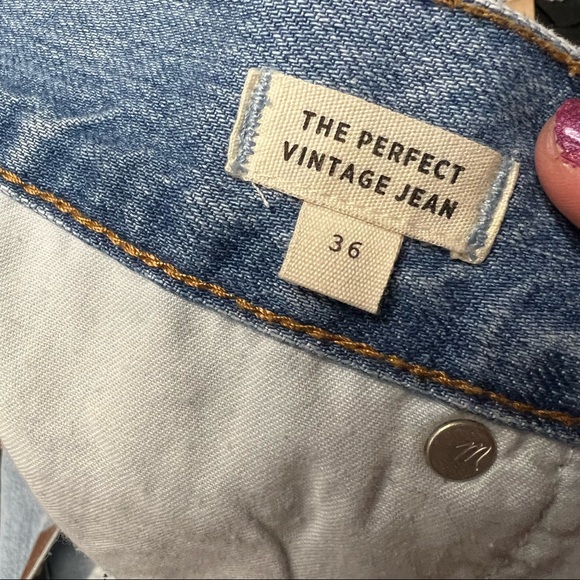Madewell Curvy Plus The Perfect Vintage Jean in Fitzgerald Wash 34 & 36 - Picture 8 of 10